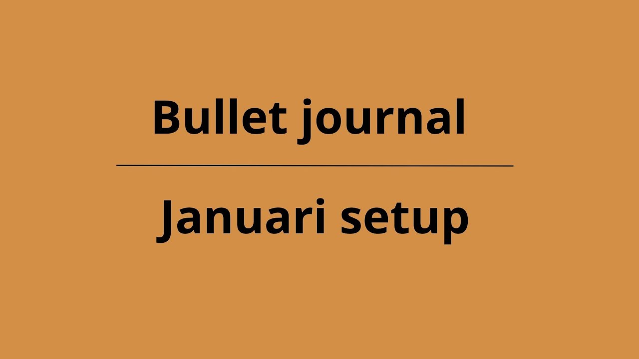 Plan met mij | Januari setup