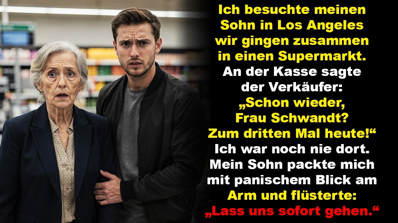 Ein fremder Kassierer sagte: „Schon wieder, Frau Schwandt“ – panisch gingen wir raus. Weil …