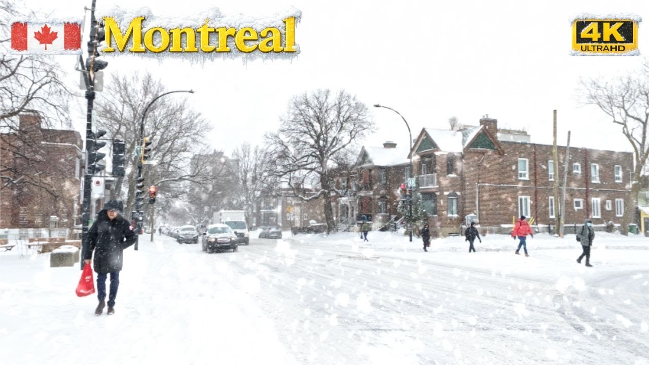 Walking Along Monkland Ave in Heavy Snow ❄️ | Cozy Morning Vibe | Montreal, Canada