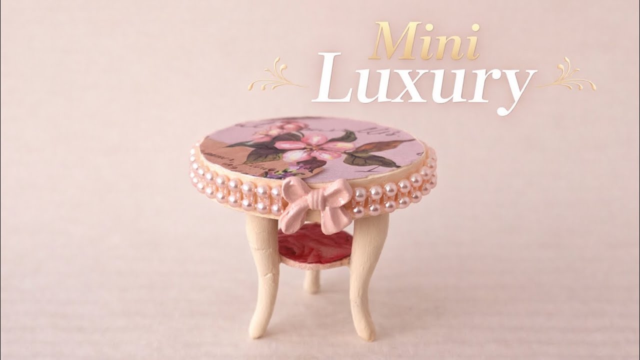 Tiny Elegance Side Table DIY | Romantic 1:12 Scale Dollhouse Furniture