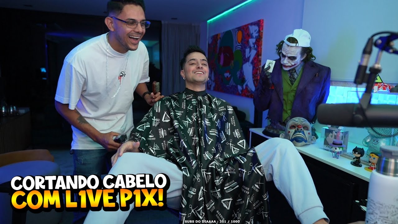 CORINGA CORTANDO O CABELO COM L1VE P1X!