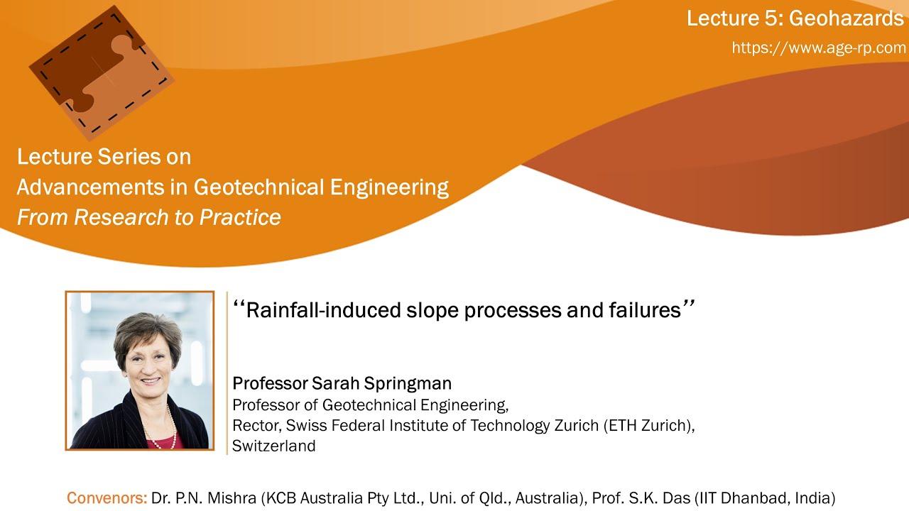 AGERP 2020: L5 (Geohazards) | Professor Sarah Springman