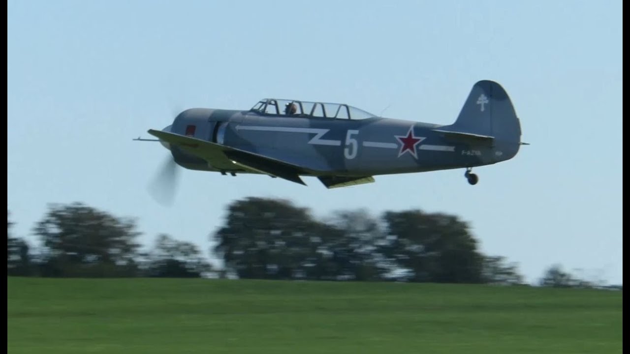 Yakovlev Yak-11 - flight display by Michel Defaye @ Airshow Degerfeld 2015