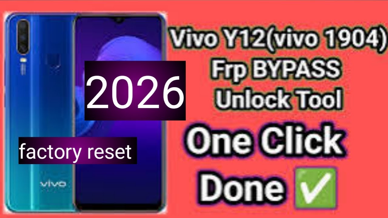 vivo Y12 (vivo 1904) Password + Frp bypass with UNLOCKTOOL