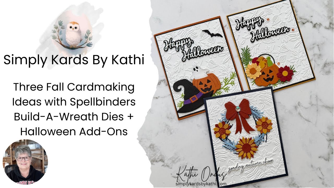 Three Fall Cardmaking Ideas with Spellbinders Build-A-Wreath Dies + Halloween Add-Ons