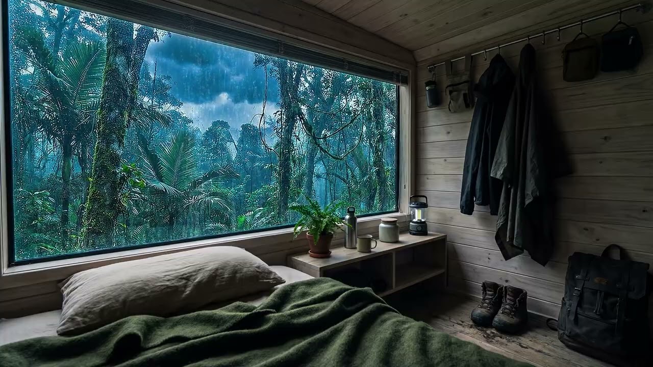 Warm Cabin Rain Ambience &ndash; Soft Piano for Deep Sleep, Insomnia Relief & Meditation