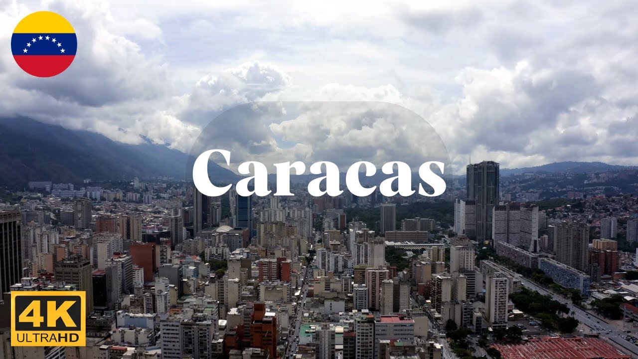World travel, Aerial view of Caracas (Venezuela) 4k video