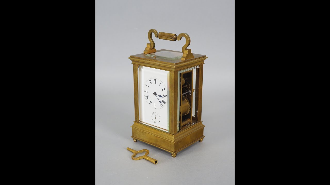 Gro&szlig;e franz&ouml;sische Reiseuhr um 1890