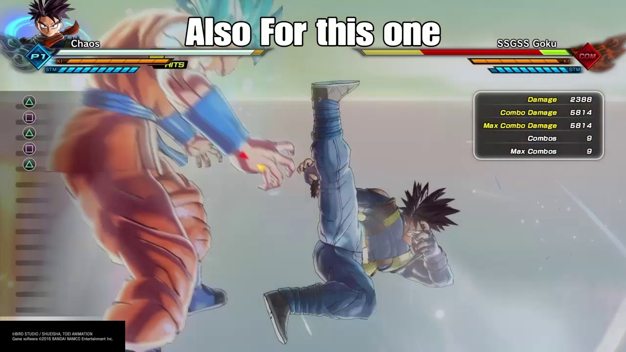 Xenoverse 2 Male Saiyan Stamina Break Combos