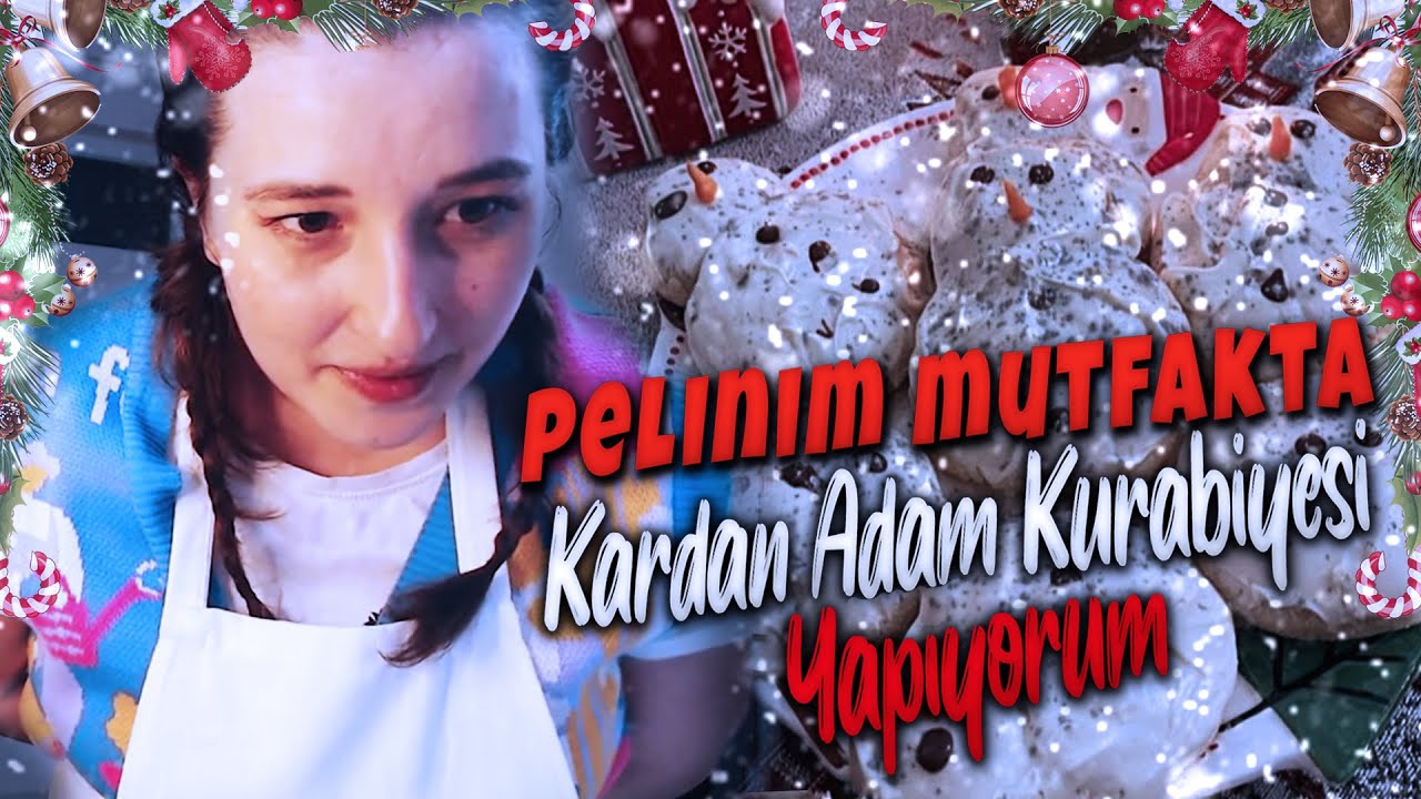 PELİNİM MUTFAKTA | KARDAN ADAM KURABİYESİ YAPIYORUM!