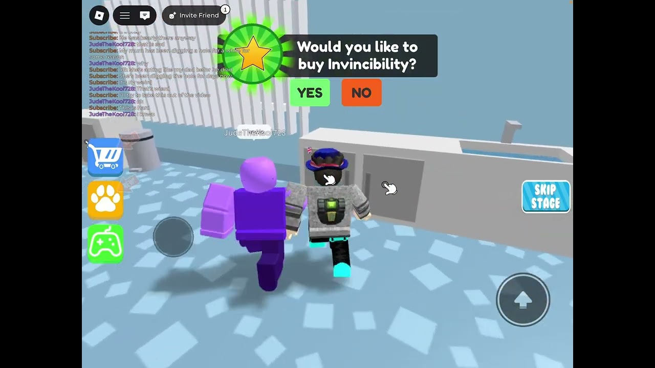 Obby with my friend Jude