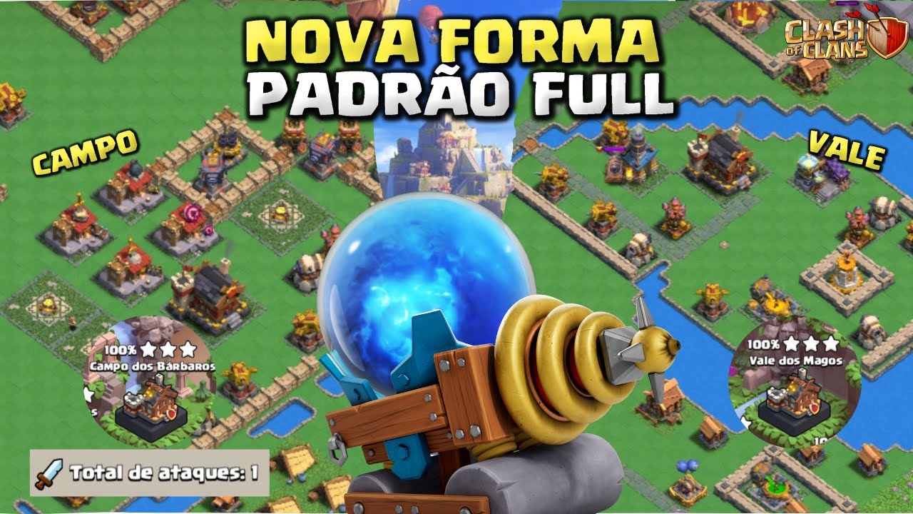 NOVA FORMA 2024! COMO DERRUBAR CAMPO E VALE PADRÃO FULL COM 1 ATAQUE! CLASH OF CLANS!