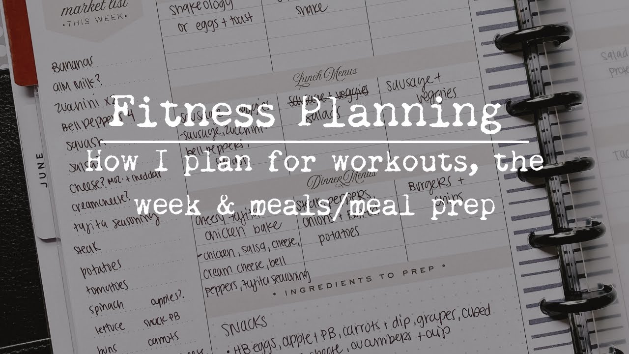 Creating a workout plan, meal planning & setting my fitness planner up for the week & month of June