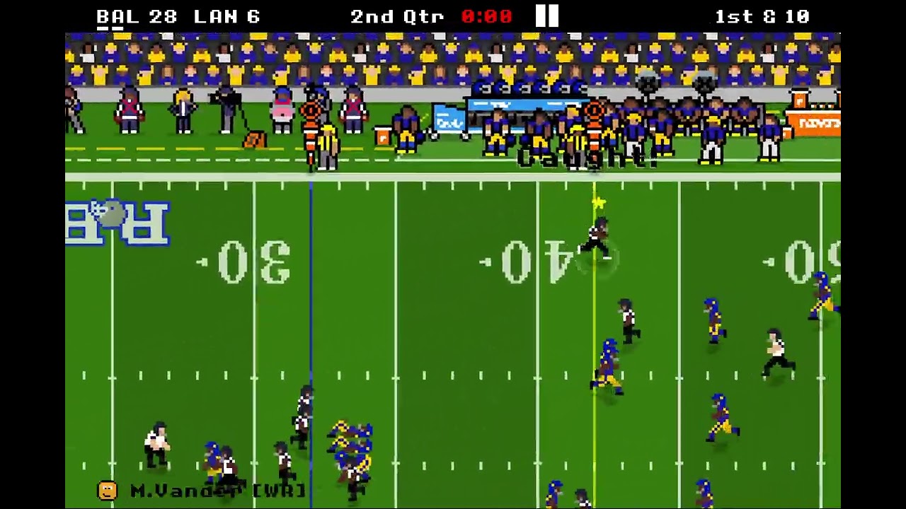 Week one start of Retro Bowl franchise