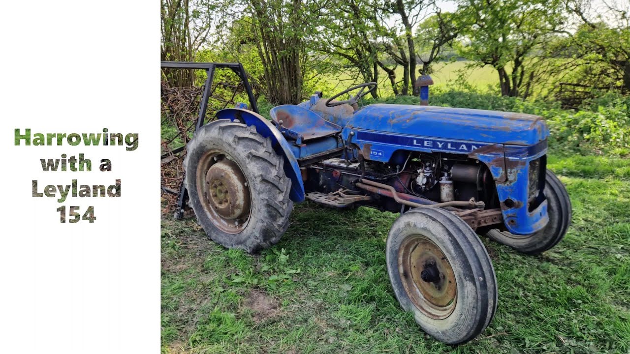 Harrowing with a Leyland 154
