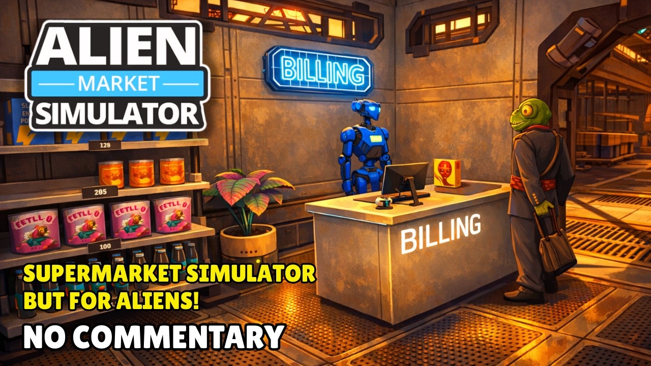 Supermarket Simulator but for Aliens! ALIEN MARKET SIMULATOR Gameplay | No Commentary - LONGPLAY