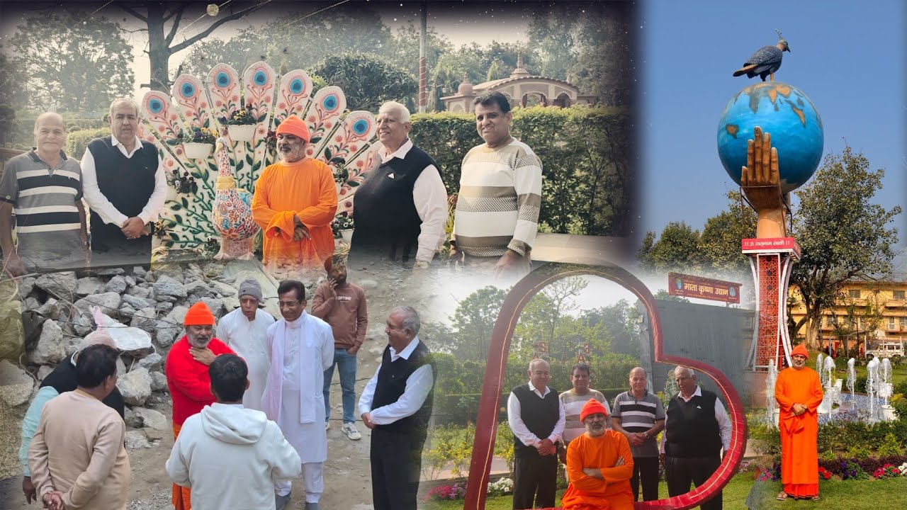 PREM PRAKASH ASHRAM HARIDWAR KA CONSTRUCTION OR MATA KRISHNA PARK KA DARSHAN KRTE HUE GURUMAHARAJ JI