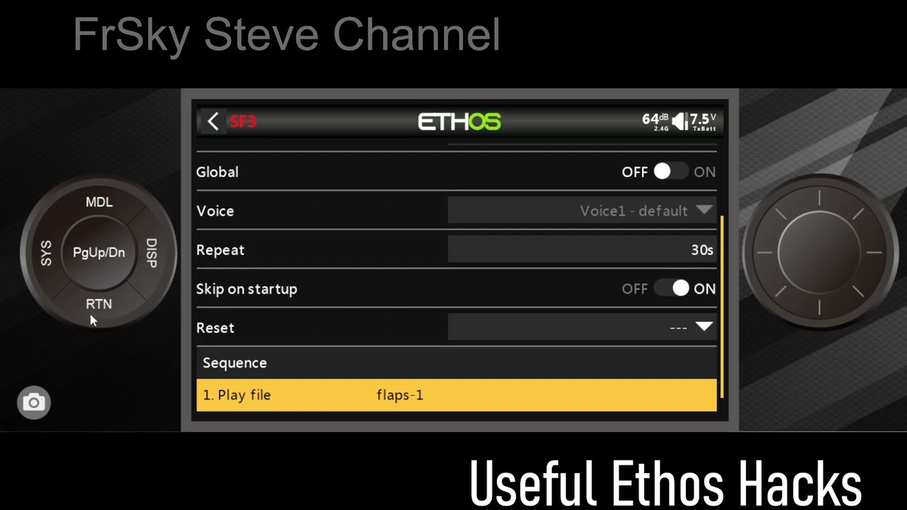 FrSky Ethos 1.6, Useful Hacks