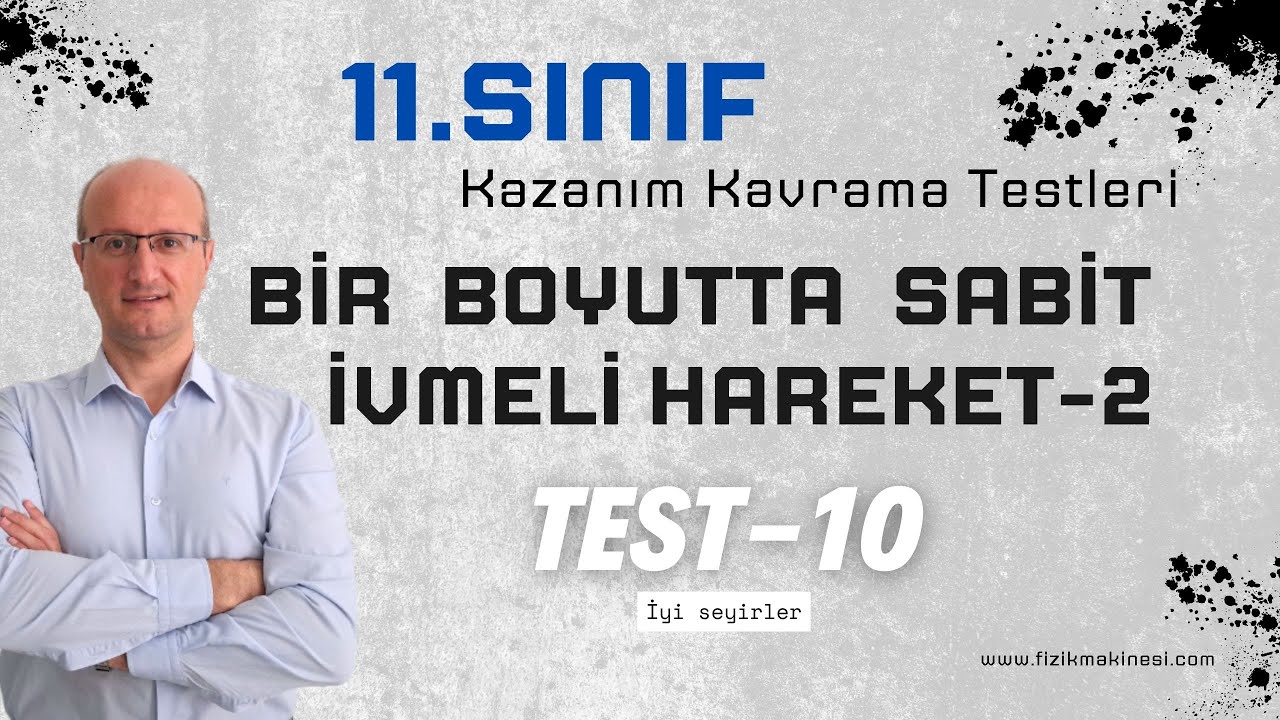 Bir Boyutta Sabit İvmeli Hareket-2   11.Sınıf  |  FİZİK  |  Kazanım Kavrama Testi-10 [ 2025 ] AYT