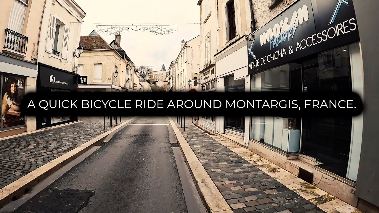 A quick bicycle ride around Montargis, France.