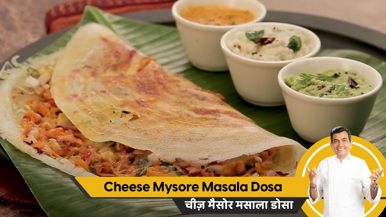How to make Cheese Mysore Masala Dosa | चीज़ मैसोर मसाला डोसा | Dosa at Home | Sanjeev Kapoor Khazana