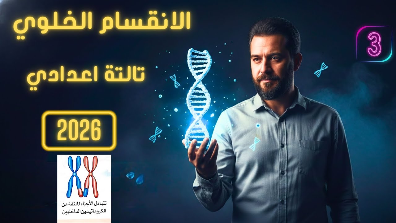 الانقسام الميوزي | علوم تالتة إعدادي ترم أول 2026 | الدرس الأول الانقسام الخلوي | الوحدة الرابعة