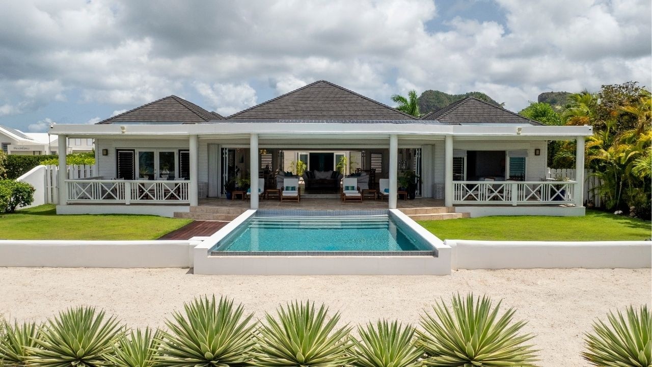 Villa Bliss – Luxury 5-Bedroom Beachfront Villa in Jolly Harbour, Antigua | Oceanfront Tour