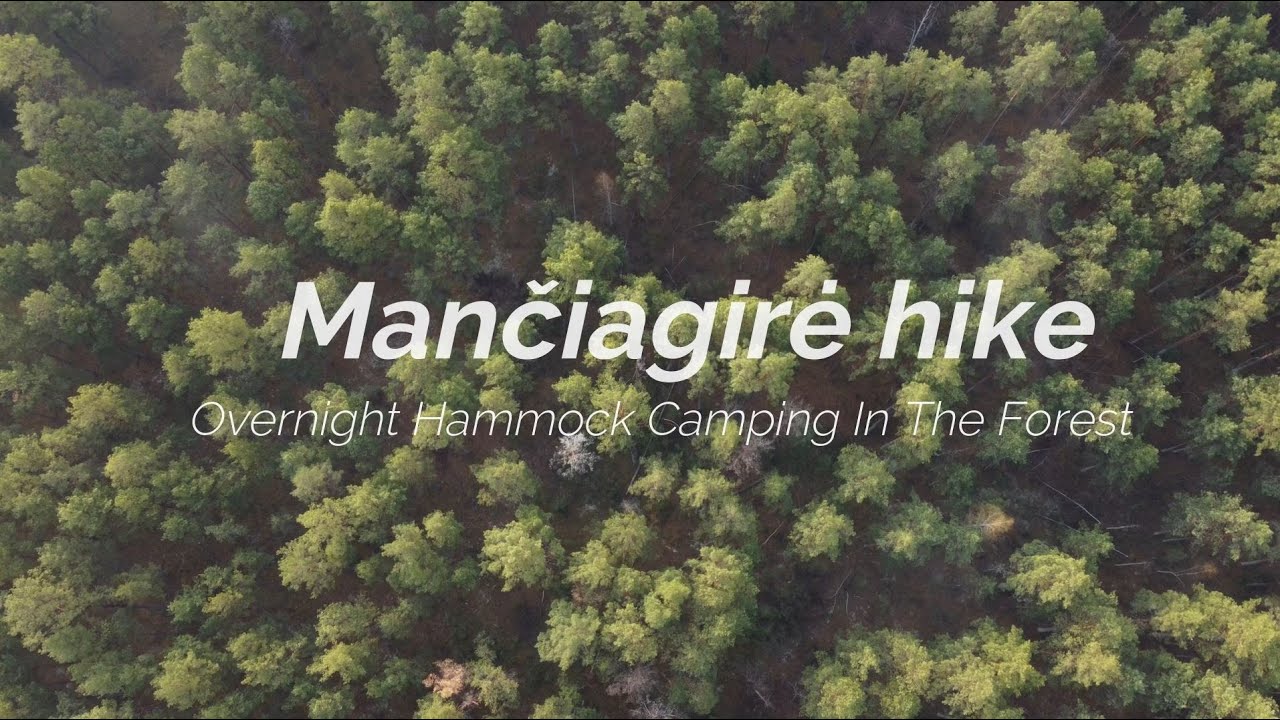 Solo hike and overnight hammock camping in Dzūkija National Park - Lithuania - drone footage - Ula