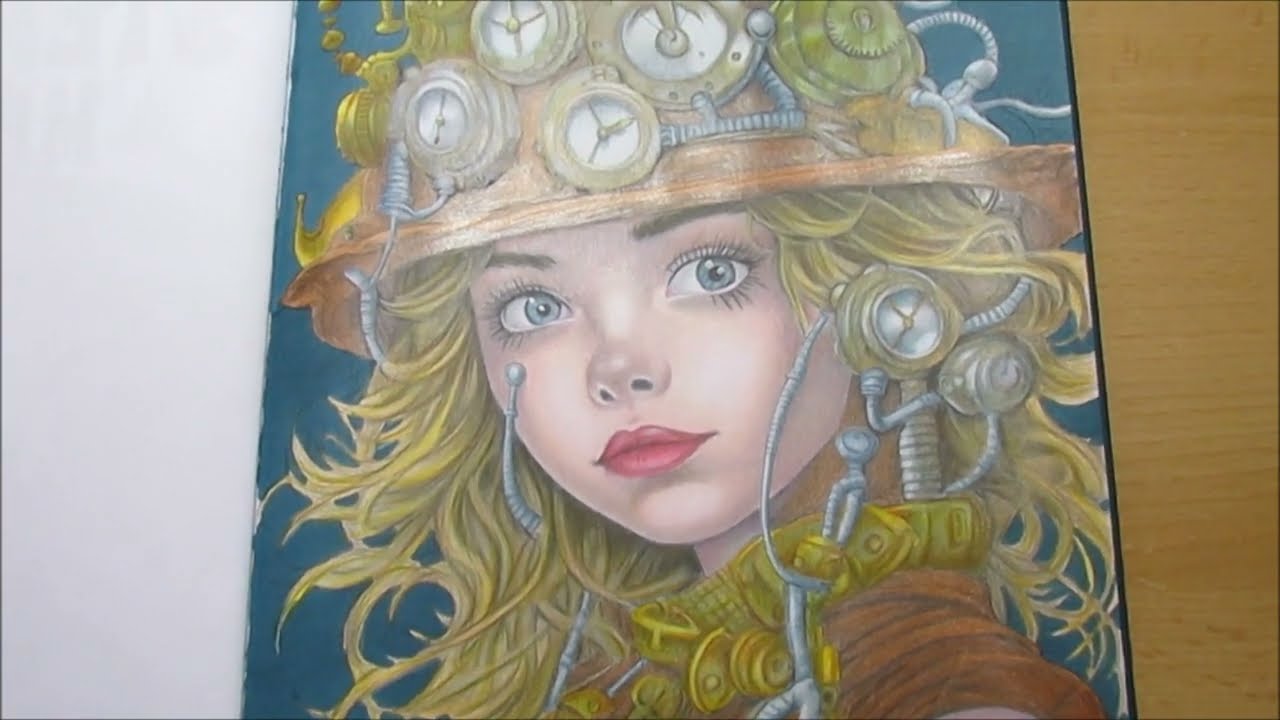 Mädchenbild 1 aus dem Coloring Book Steampunk Mädchen - Part 2