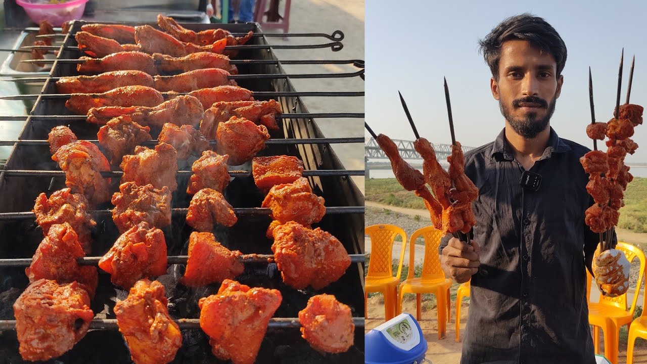 36 मसालों वाला Chicken Seekh Kabab | Patna Marine Drive Street Food | Chicken seekh kabab recipe