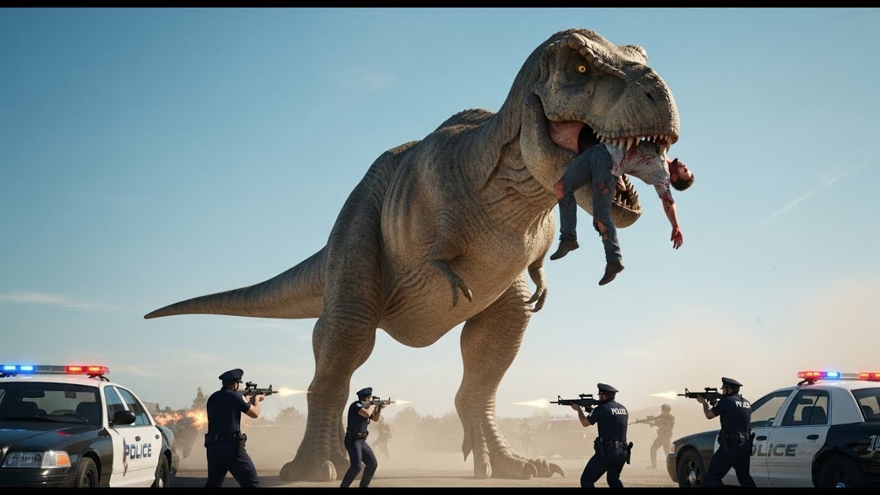 “Dinosaur Rampage in Chicago | Earth Guardian Force vs T-Rex (AI Short Film)”