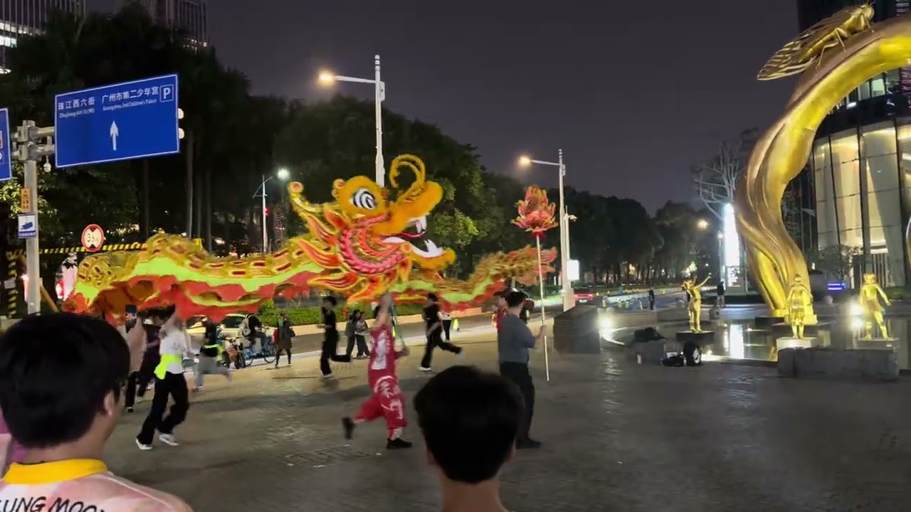 Dragon dance rehearsal