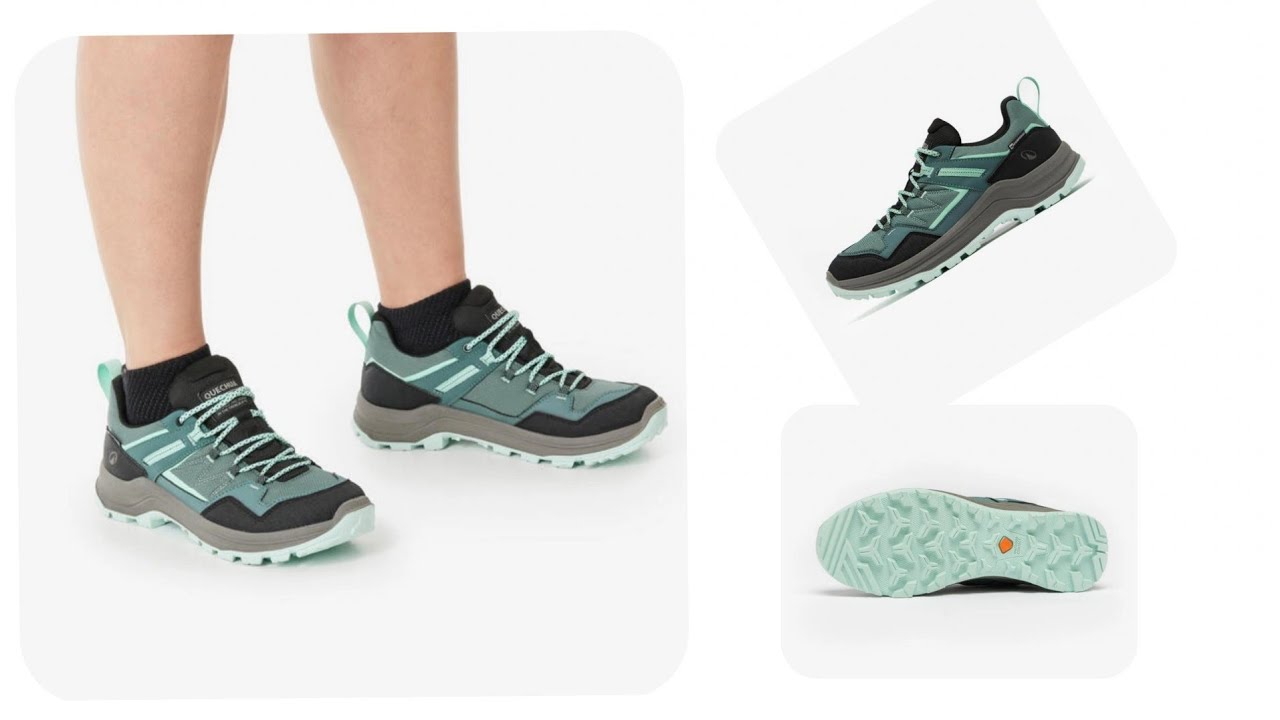 Quechua Women's waterproof low - rise hiking boots, MH 100 - Green 