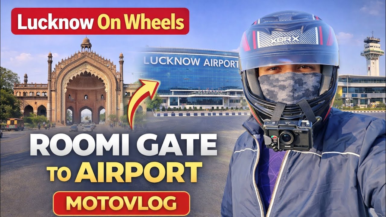 Roomi Gate to Lucknow Airport Ride | Full Road Journey | Lucknow Moto Vlog #lucknow #lucknowairport 