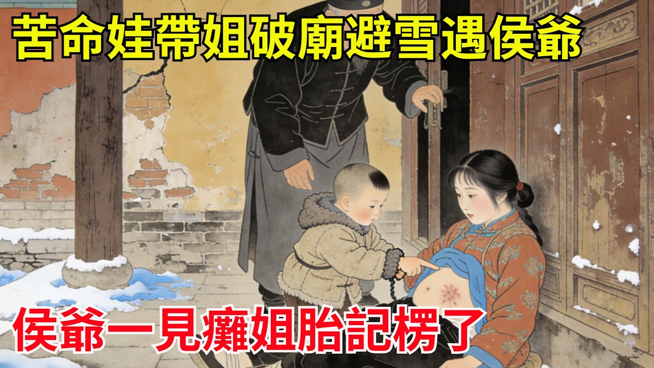 2 岁苦命娃带瘫姐求生，破庙避雪遇侯爷，侯爷一见瘫姐胎记楞了：你是我亲生女儿！#民間故事#情感 #睡前故事#人生感悟