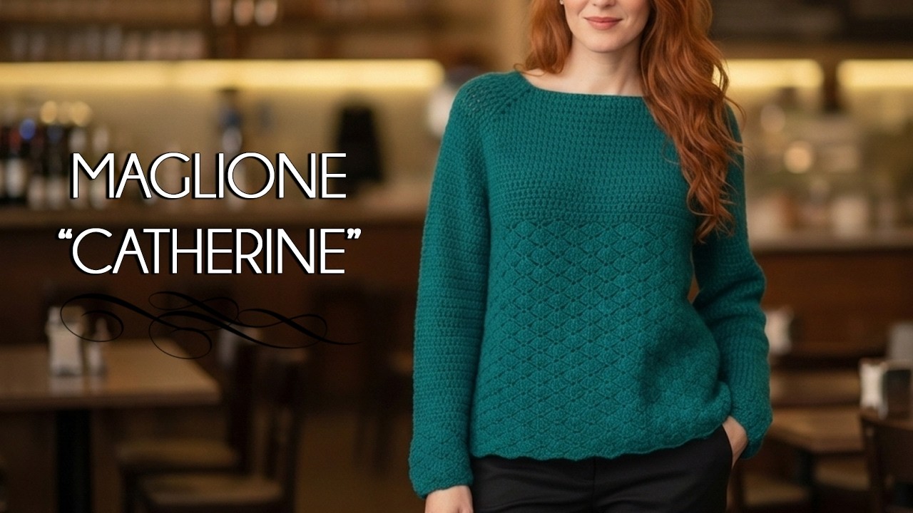 Top down, zero stress! Il Maglione “Catherine” è semplice e super soddisfacente!!