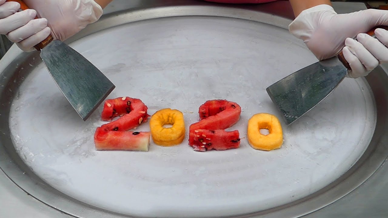 2020 Ice Cream Rolls Funny Ice Cream Rolls, Street Food Ice Cream Rolls