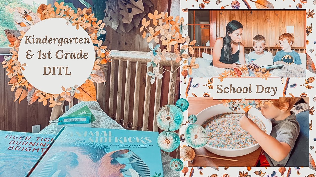 Homeschool Day | Morning Time, Math, Poetry, LA, Geography | Kindergarten & 1st Grade