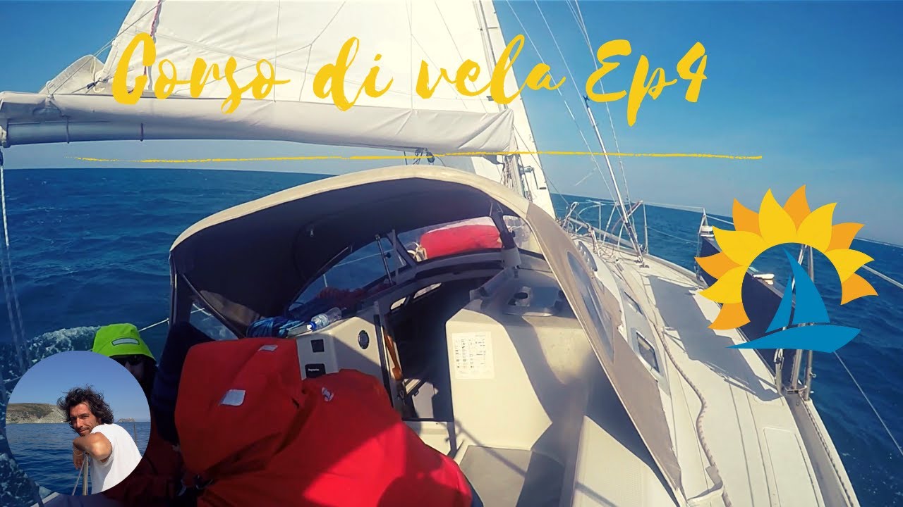 Navigazione Costiera  con vento forza 6 su barca a vela 12 metri: Corso di vela di ASD Girasole Ep 4