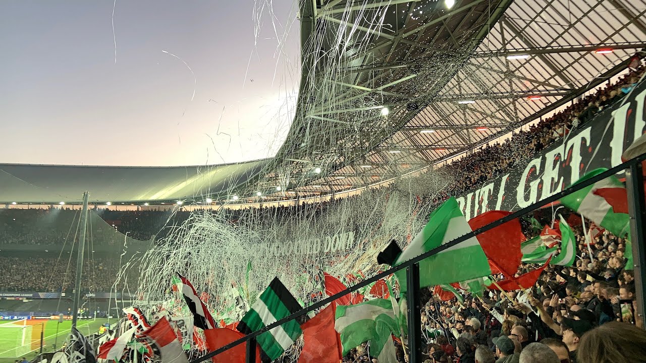 Pre-match show en opkomst Feyenoord - Inter