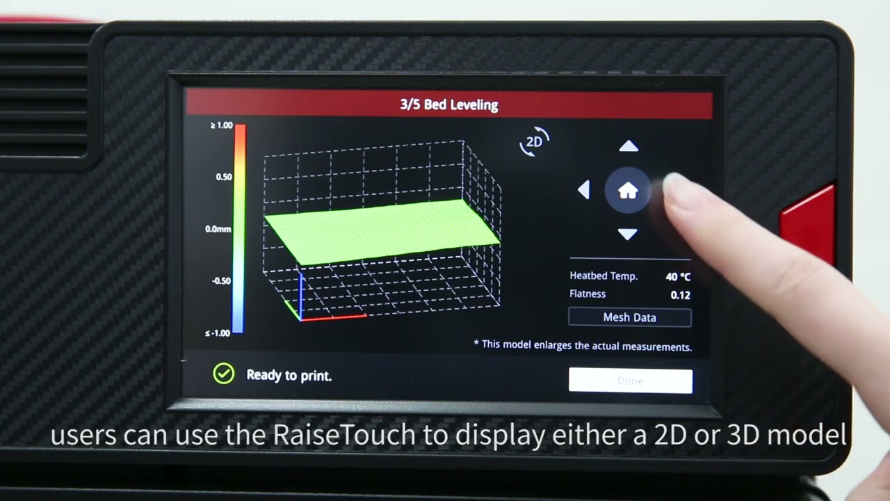 E2 3D Printer Automatic Bed Leveling Raise3D Features Overview