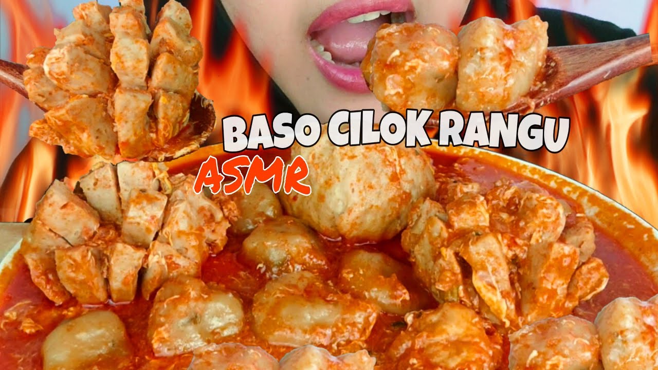 ASMR CILOK TULANG RANGU BASO URAT TELUR | KUAHNYA PEDAS MEMBARA