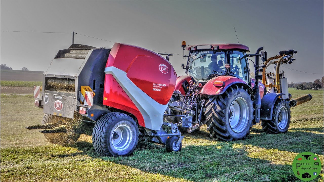 Siloballen pressen und wickeln mit Case Maxxum 140 | Lely Welger RP 130 | Tanco Autowrap 1320 EH