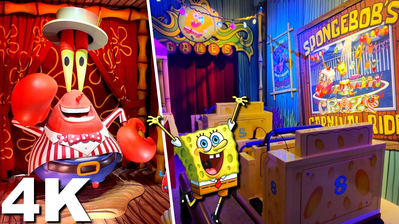 SpongeBob&rsquo;s Crazy Carnival Ride [On-Ride with Queue 4K POV] - Land of Legends Theme Park