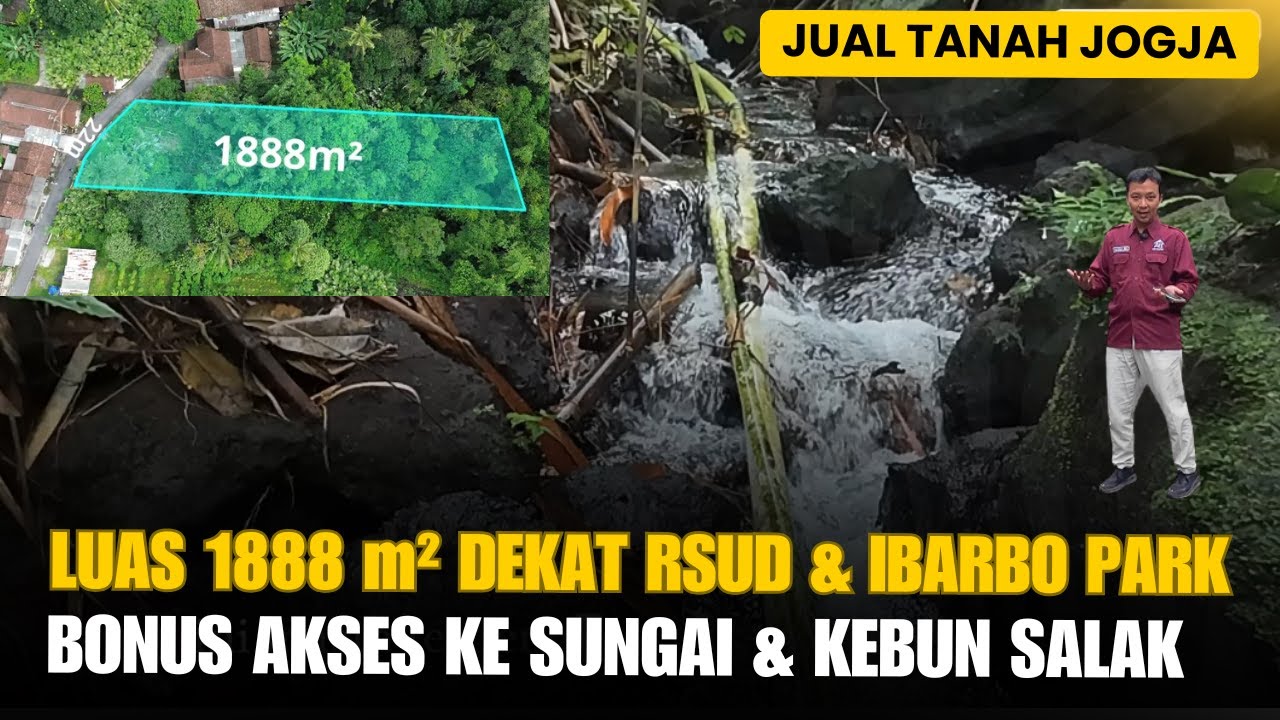 EPS 607 JUAL TANAH JOGJA SUMBER AIR MELIMPAH DEKAT RSUD DAN IBARBO PARK AKSES JALAN MUDAH PEMUKIMAN