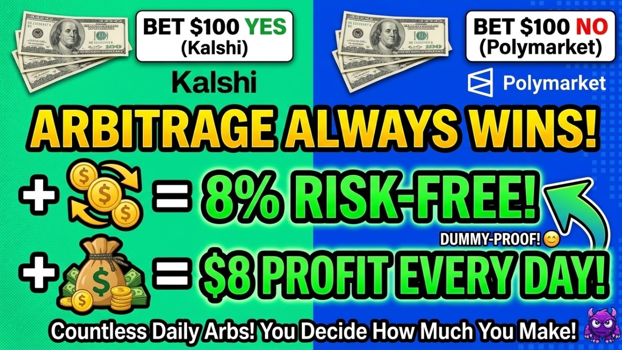 How to make 100% Risk Free Profit Every day using arbitrage on Prediction markets!