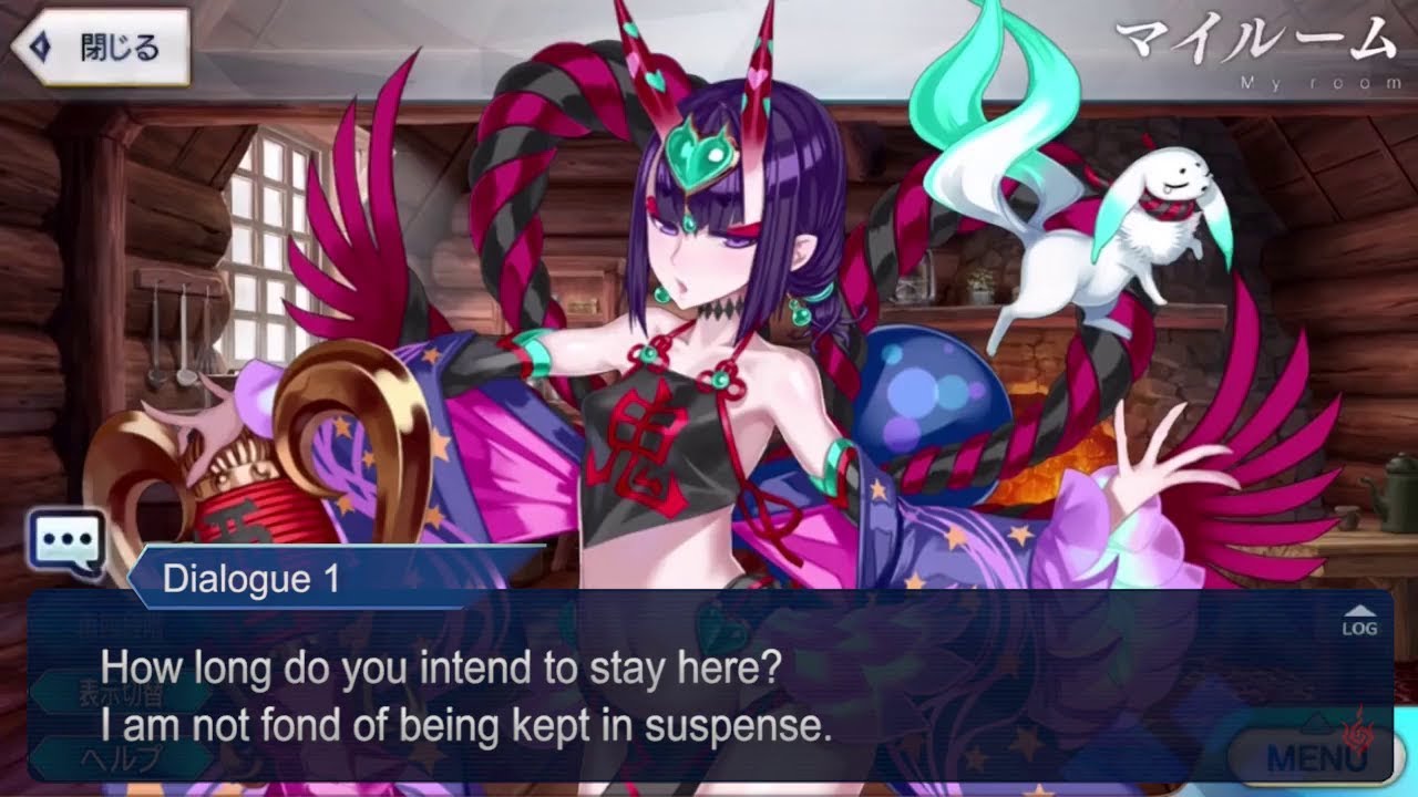 【FGO】Перевод диалогов Шутена Доудзи (Кастера) (Моя комната)「/Английские субтитры」【Fate/Grand Order】