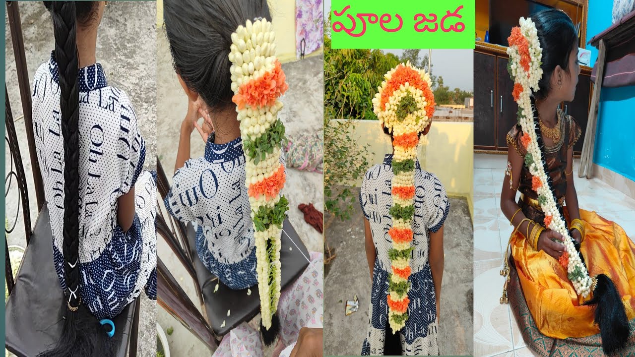 పూల జడ || complete poola jada making with step by step|| మల్లె పూల జడ|| prasanna kallepalli
