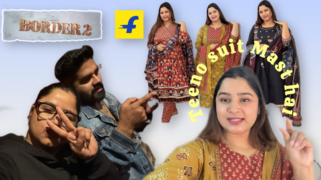 Flipkart Suit Haul 🛍️ | Border Movie Day 🇮🇳 | Daily Vlog