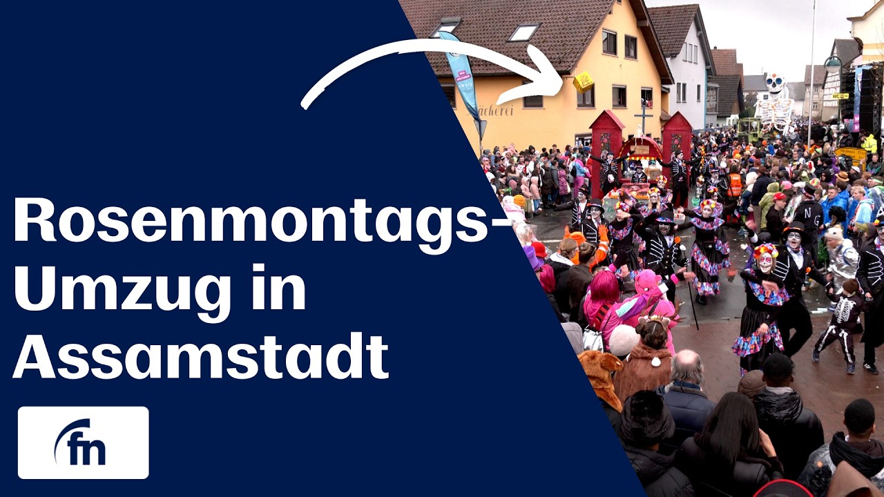 Traditioneller Rosenmontagsumzug in Assamstadt